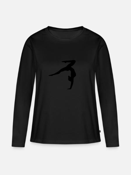 Gymnastics, gymnastics ( super cheap!) - Maglia a maniche lunghe ecologica premium da donna - nero
