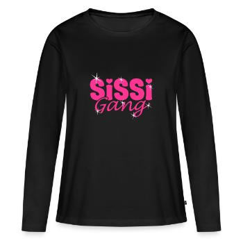 Schwestern Partnerlook - Sissi Gang - Schwestern - Frauen Premium Bio Langarmshirt - Schwarz - Vorne - Julia (174cm)