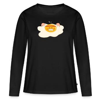 Sportei - Frauen Premium Bio Langarmshirt - Schwarz - Vorne - Julia (174cm)