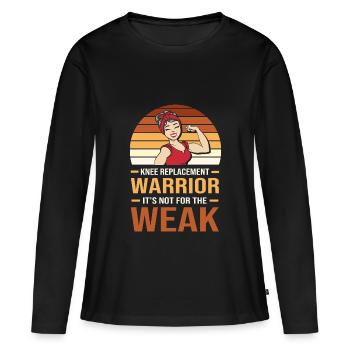 Chirurgie du genou Chirurgie du genou - T-shirt manches longues Premium bio Femme - noir - Devant - Julia (174cm)