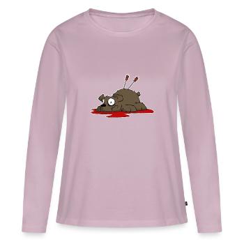 Funny archery motif for archers - Women's Premium Organic Long Sleeve Shirt - dusky pink - Front - Julia (174cm)