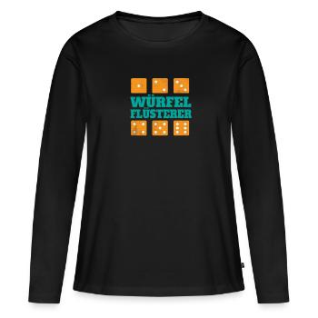 Yatzy Yahtze Knobeln Escalero Würfel Würfelspiel - Frauen Premium Bio Langarmshirt - Schwarz - Vorne - Julia (174cm)