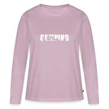 Camping-car - T-shirt manches longues Premium bio Femme - rose poudré - Devant - Julia (174cm)