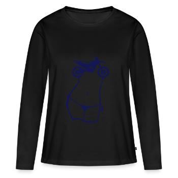 sexy maedchen titten corp rad motocross - Frauen Premium Bio Langarmshirt - Schwarz - Vorne - Julia (174cm)