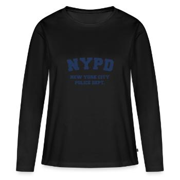 Brooklyn nine nine B99 NYPD New York Police Dept. - Frauen Premium Bio Langarmshirt - Schwarz - Vorne - Julia (174cm)