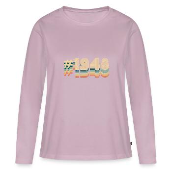 74th birthday born 1948 - Women's Premium Organic Long Sleeve Shirt - dusky pink - Front - Julia (174cm)