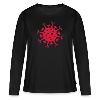 virus - T-shirt manches longues Premium bio Femme - noir - Devant - Julia (174cm)