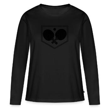 Table Tennis Table Tennis Racket - Women's Premium Organic Long Sleeve Shirt - black - Front - Julia (174cm)