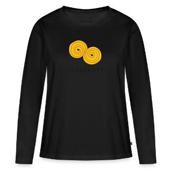 Lussekatt pâtisserie au safran Lucia Suède - T-shirt manches longues Premium bio Femme - noir - Devant - Julia (174cm)