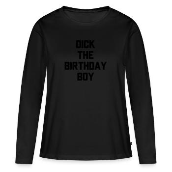 Anniversaire épais anniversaire cadeau d'essai - T-shirt manches longues Premium bio Femme - noir - Devant - Julia (174cm)