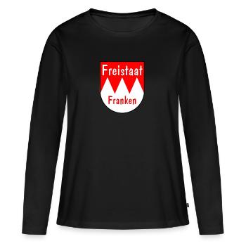 Etat libre de Franconie - T-shirt manches longues Premium bio Femme - noir - Devant - Julia (174cm)