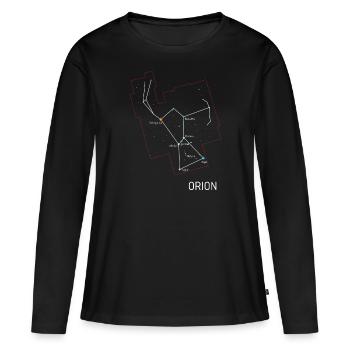 Constellation d'Orion - T-shirt manches longues Premium bio Femme - noir - Devant - Julia (174cm)