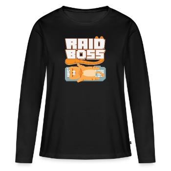 Gamer Gaming Raider Raid Boss PC MMO Nerd Gift - Women's Premium Organic Long Sleeve Shirt - black - Front - Julia (174cm)