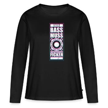 Techno ACID Psytrance La basse baise - T-shirt manches longues Premium bio Femme - noir - Devant - Julia (174cm)