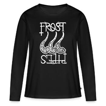 Frost Pipes Logo White - Women's Premium Organic Long Sleeve Shirt - black - Front - Julia (174cm)