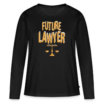 Anwalt Rechtsanwalt Jura Richter Geschenk 1 - Frauen Premium Bio Langarmshirt - Schwarz - Vorne - Julia (174cm)