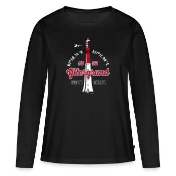 YTTERGRUND LIGHTHOUSE TEXTILES ET CADEAUX. - T-shirt manches longues Premium bio Femme - noir - Devant - Julia (174cm)