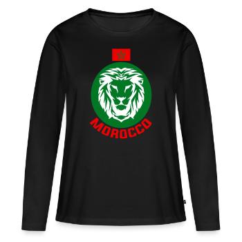 Maroc - T-shirt manches longues Premium bio Femme - noir - Devant - Julia (174cm)
