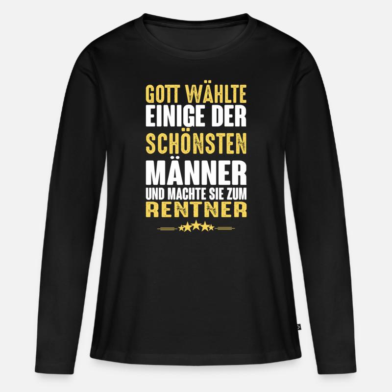 Rentner - Rentner - Frauen Premium Bio Langarmshirt - Schwarz