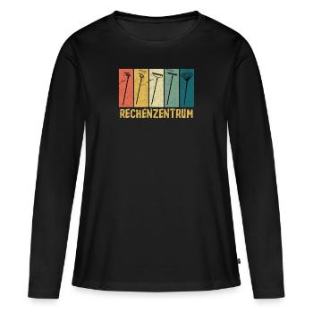 Rechenzentrum Garten Rechen Gärtner Gartenarbeit - Frauen Premium Bio Langarmshirt - Schwarz - Vorne - Julia (174cm)