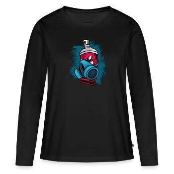 Peintures de peinture - T-shirt manches longues Premium bio Femme - noir - Devant - Julia (174cm)