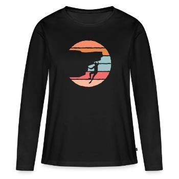 Escalade Escalade Alpinistes Escalade - T-shirt manches longues Premium bio Femme - noir - Devant - Julia (174cm)