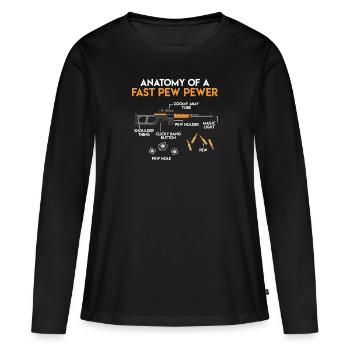 Anatomy of a presque Pew Pewer armes - T-shirt manches longues Premium bio Femme - noir - Devant - Julia (174cm)