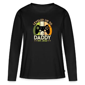 Gamer Papa 2022 Vater Werdender Papa - Frauen Premium Bio Langarmshirt - Schwarz - Vorne - Julia (174cm)