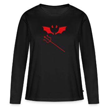 Teufel Santan Diable Teufelchen - T-shirt manches longues Premium bio Femme - noir - Devant - Julia (174cm)
