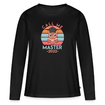 Master 2022 Abschluss Master - Frauen Premium Bio Langarmshirt - Schwarz - Vorne - Julia (174cm)