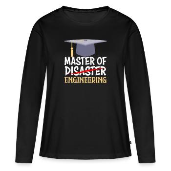 Master 2022 Master en ingénierie - T-shirt manches longues Premium bio Femme - noir - Devant - Julia (174cm)