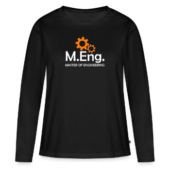 Master of Engineering Master Ingenieur Master 2022 - Frauen Premium Bio Langarmshirt - Schwarz - Vorne - Julia (174cm)