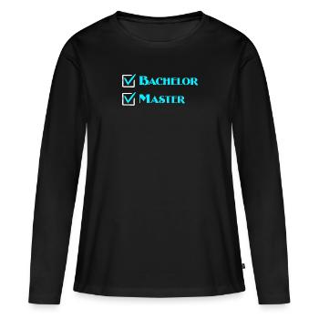 Master 2022 Master Abschluss - Frauen Premium Bio Langarmshirt - Schwarz - Vorne - Julia (174cm)