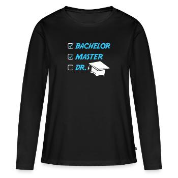 Master Hut Master Abschluss Master 2022 - Frauen Premium Bio Langarmshirt - Schwarz - Vorne - Julia (174cm)