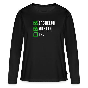 Master Abschluss Master 2022 - Frauen Premium Bio Langarmshirt - Schwarz - Vorne - Julia (174cm)