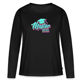 Master Abschluss Master 2022 - Frauen Premium Bio Langarmshirt - Schwarz - Vorne - Julia (174cm)