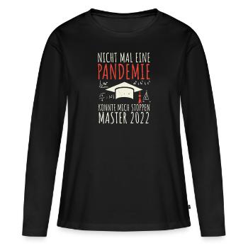 Master Abschluss Master 2022 - Frauen Premium Bio Langarmshirt - Schwarz - Vorne - Julia (174cm)