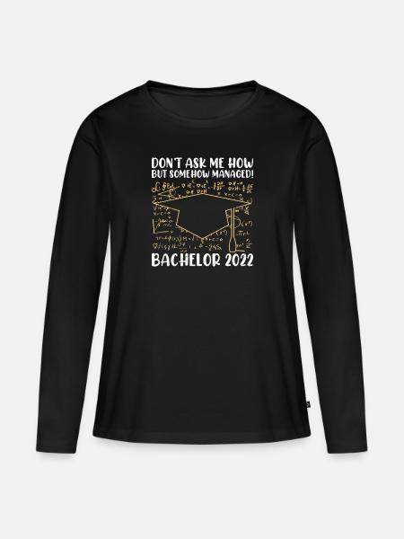 Irgendwie geschafft Bachelor 2022 Bachelor - Frauen Premium Bio Langarmshirt - Schwarz