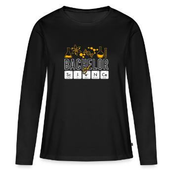 Baccalauréat ès sciences Chimiste Chimie Baccalauréat - T-shirt manches longues Premium bio Femme - noir - Devant - Julia (174cm)