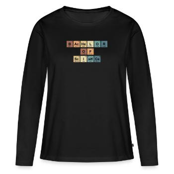 Baccalauréat ès sciences Baccalauréat 2022 - T-shirt manches longues Premium bio Femme - noir - Devant - Julia (174cm)