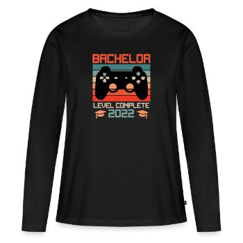 Bachelor Abschluss Bachelor 2022 - Frauen Premium Bio Langarmshirt - Schwarz - Vorne - Julia (174cm)