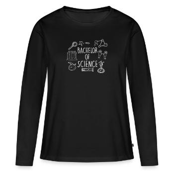 Baccalauréat baccalauréat ès sciences - T-shirt manches longues Premium bio Femme - noir - Devant - Julia (174cm)