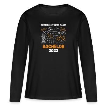 Bachelor Abschluss 2022 geschafft Bachelor - Frauen Premium Bio Langarmshirt - Schwarz - Vorne - Julia (174cm)