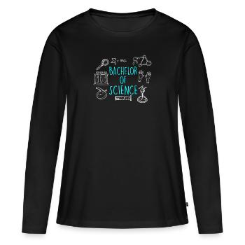 Baccalauréat ès sciences 2022 Baccalauréat - T-shirt manches longues Premium bio Femme - noir - Devant - Julia (174cm)
