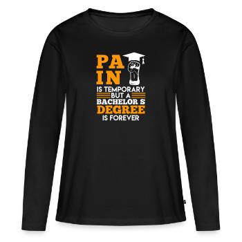 Le baccalauréat est pour toujours le baccalauréat - T-shirt manches longues Premium bio Femme - noir - Devant - Julia (174cm)