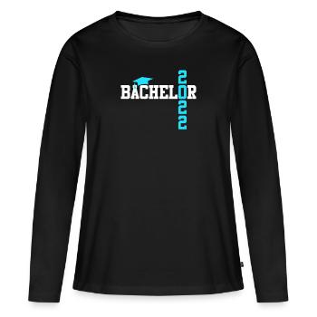 Baccalauréat 2022 - T-shirt manches longues Premium bio Femme - noir - Devant - Julia (174cm)