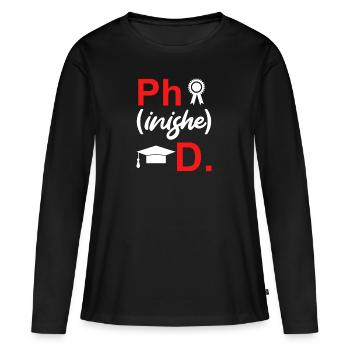 Disputation 2022 Thèse de doctorat - T-shirt manches longues Premium bio Femme - noir - Devant - Julia (174cm)