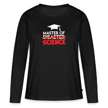 Master of Science Master Master 2022 - T-shirt manches longues Premium bio Femme - noir - Devant - Julia (174cm)