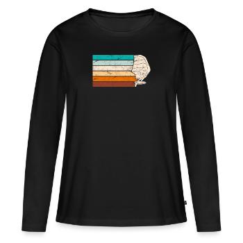 Wing Surf Wing Foil Wing Foiler - T-shirt manches longues Premium bio Femme - noir - Devant - Julia (174cm)