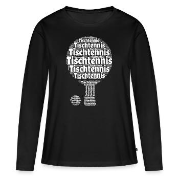 Tischtennisschläger Ping Pong Master Ball - Women's Premium Organic Long Sleeve Shirt - black - Front - Julia (174cm)
